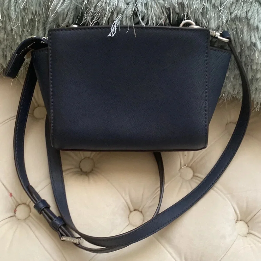 Michael Kors Navy Studded Crossbody Shoulder Bag